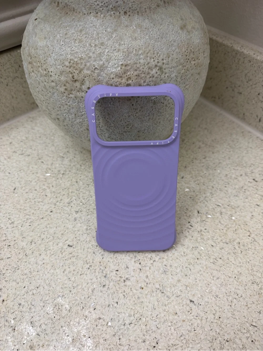 Casetify Lavender Purple Silicone Phone Case with Ring Texture